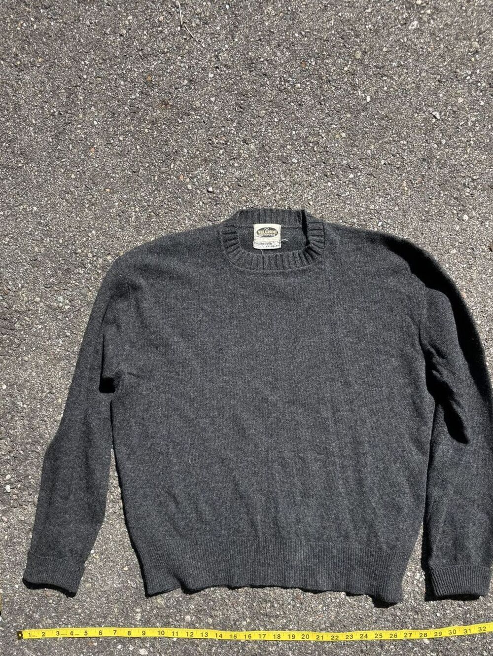 Vintage Welgrume gray lambswool crewneck sweater